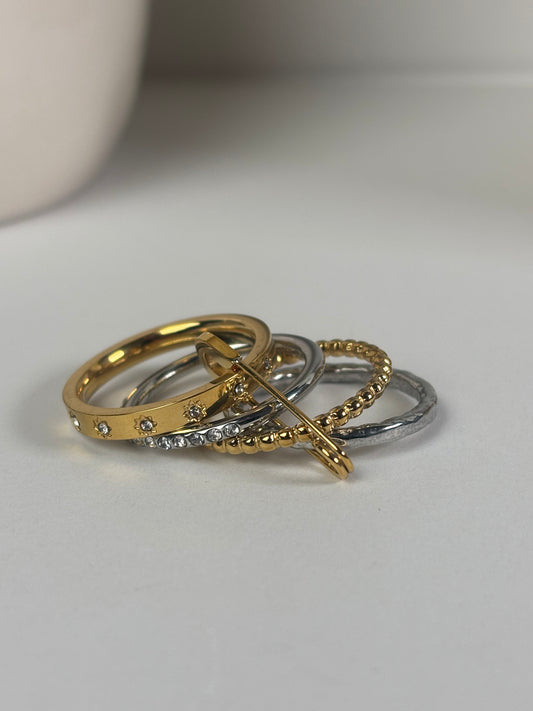 Rosette Stack Ring